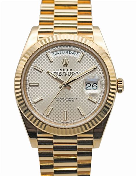 rolex silver day date watch|Rolex Day-Date 40 228238.